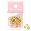 Julia Textured Metallic Round Beads / Gold Nail Art