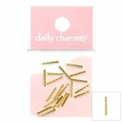 1688 Nail Art Long Twist Square Bar / Gold