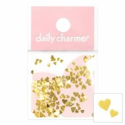 1688 - ShuYing Best Sellers Flat Heart Studs Mix / Gold