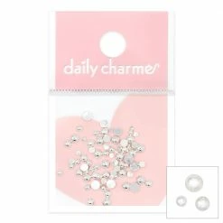 1688 - ShuYing Nail Art Circle Dome Studs Mix / Silver