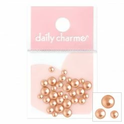 1688 - MeiCaiLin Nail Art Metallic Round Beads / Rose Gold