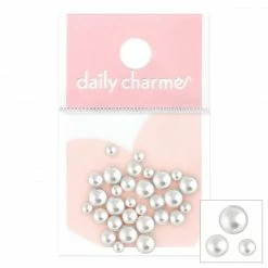 1688 - MeiCaiLin Nail Art Metallic Round Beads / Silver