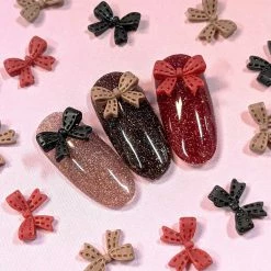 1688 - ShuYing Stitched Bow Resin Cabochons Mix