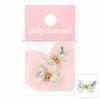 1688 Nail Art Fluttering Butterfly Resin Charm / Glittery Clear