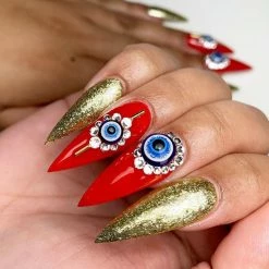 Daily Charme Glittery Evil Eye / Blue / 6MM / 8MM Best Sellers