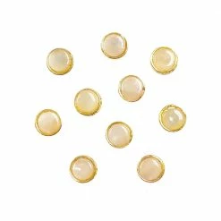 Julia Framed Resin Gems / Mother Of Pearl / Circle