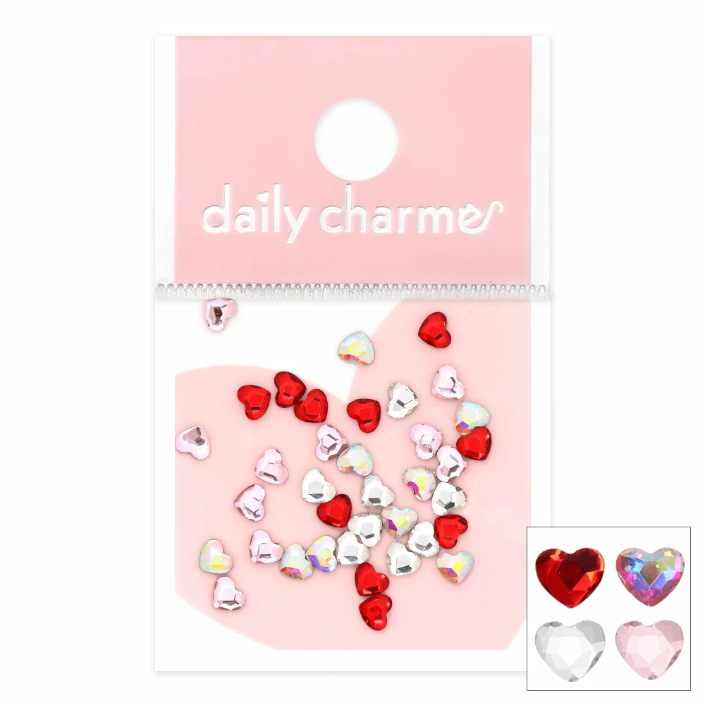 1688 - MeiCaiLin Charme Crystal Lovely Hearts Mix / 3MM 1 1688 - MeiCaiLin Charme Crystal Lovely Hearts Mix / 3MM