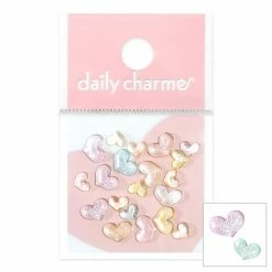 1688 New Arrivals Pastel Jelly Shimmer Heart Resin Cabochons Mix
