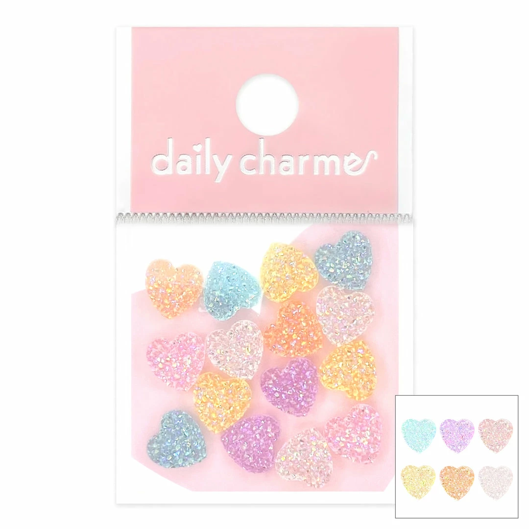 1688 Iridescent Crystal Heart Resin Cabochons Mix New Arrivals 1 1688 Iridescent Crystal Heart Resin Cabochons Mix New Arrivals