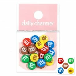 1688 Colorful M&M Candy Resin Cabochons Mix