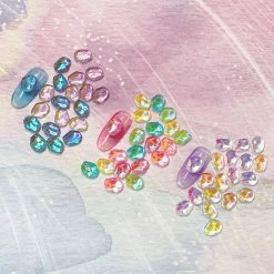 1688 Aurora Wave Glass Gem / Smokey Purple Mix