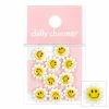 1688 - ShuYing New Arrivals Kawaii Resin Cabochon / Smiley Daisy / White