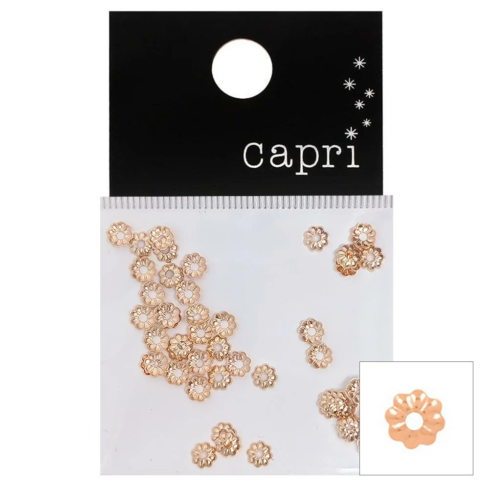 Nail Partner Capri Filigree Flower Studs / Rose Gold Nail Art 1 Nail Partner Capri Filigree Flower Studs / Rose Gold Nail Art