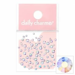 John F Allen & Son Wedding Season Charme Crystal Round Flatback Rhinestone / Crystal AB