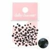 John F Allen & Son Charme Crystal Round Flatback Rhinestone / Jet Black Nail Art