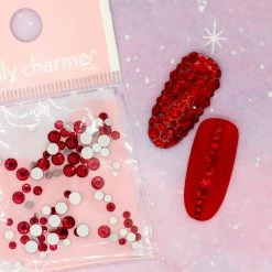 John F Allen & Son Nail Art Charme Crystal Round Flatback Rhinestone / Light Siam