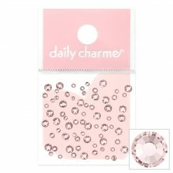 John F Allen & Son New Arrivals Charme Crystal Round Flatback Rhinestone / Vintage Rose