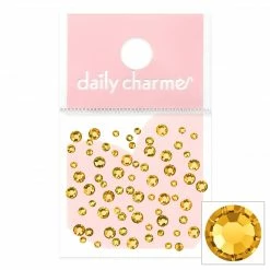 John F Allen & Son New Arrivals Charme Crystal Round Flatback Rhinestone / Topaz