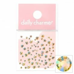 John F Allen & Son Charme Crystal Round Flatback Rhinestone / Jonquil AB