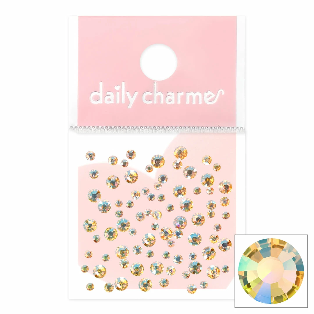 John F Allen & Son Charme Crystal Round Flatback Rhinestone / Jonquil AB 1 John F Allen & Son Charme Crystal Round Flatback Rhinestone / Jonquil AB