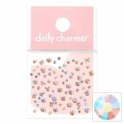 John F Allen & Son Charme Crystal Round Flatback Rhinestone / Vintage Rose AB