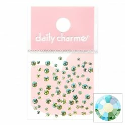 John F Allen & Son Charme Crystal Round Flatback Rhinestone / Peridot AB New Arrivals