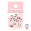 1688 - JingYi New Arrivals Charme Crystal Pear Flatback Rhinestone / Smokey Lilac Shimmer