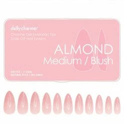 Nadeco Charme Gel Extension Tips / Almond / Medium / Blush Best Sellers