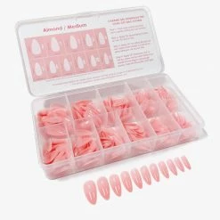 Nadeco Charme Gel Extension Tips / Almond / Medium / Blush Best Sellers