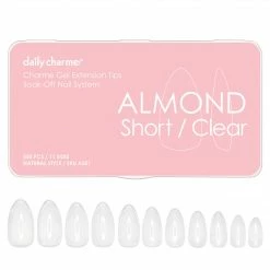 Nadeco Charme Gel Extension Tips / Almond / Short / Clear