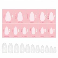 Nadeco Charme Gel Extension Tips / Almond / Short / Clear