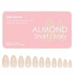 Nadeco Charme Gel Extension Tips / Almond / Short / Ivory