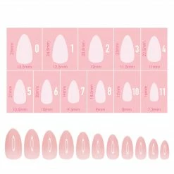 Nadeco Charme Gel Extension Tips / Almond / Short / Blush Nail Tips