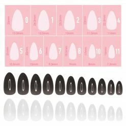 Nadeco Charme Gel Extension Tips / Almond / Short / B+W New Arrivals