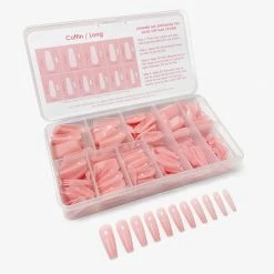 Nadeco Charme Gel Extension Tips / Coffin / Long / Blush Best Sellers