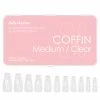 Nadeco Charme Gel Extension Tips / Coffin / Medium / Clear
