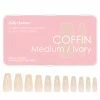 Nadeco Charme Gel Extension Tips / Coffin / Medium / Ivory Nail Tips