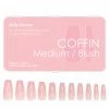 Nadeco Charme Gel Extension Tips / Coffin / Medium / Blush