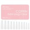 Nadeco Charme Gel Extension Tips / Coffin / Extra Long / Clear