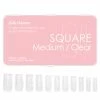 Nadeco Charme Gel Extension Tips / Square / Medium / Clear Nail Tips