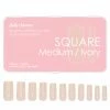 Nadeco Charme Gel Extension Tips / Square / Medium / Ivory