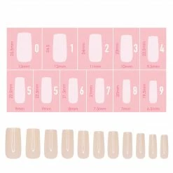 Nadeco Charme Gel Extension Tips / Square / Medium / Ivory
