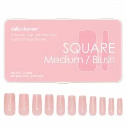 Nadeco Charme Gel Extension Tips / Square / Medium / Blush