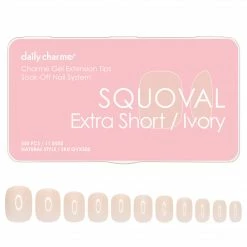 Nadeco Charme Gel Extension Tips / Squoval / Extra Short / Ivory