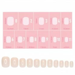 Nadeco Charme Gel Extension Tips / Squoval / Extra Short / Ivory