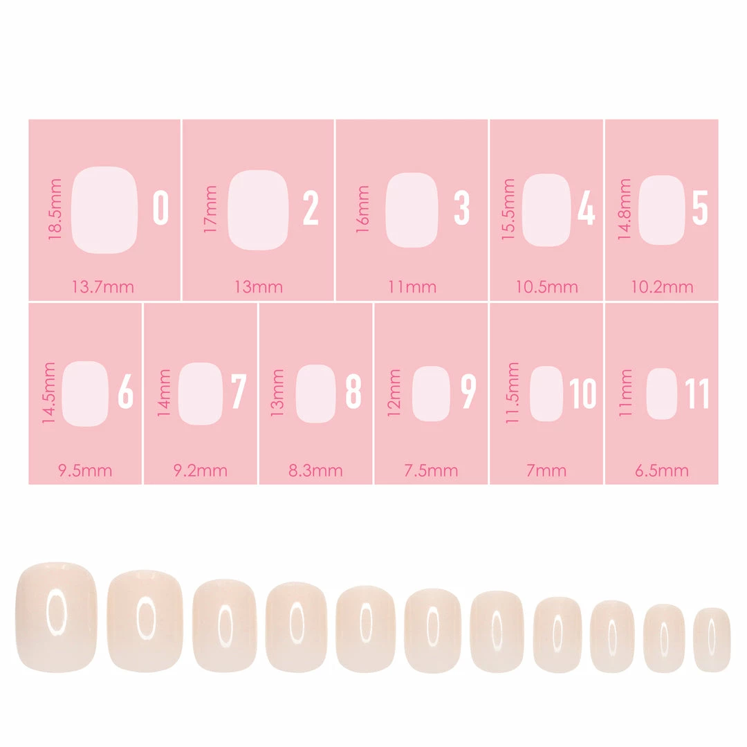 Nadeco Charme Gel Extension Tips / Squoval / Extra Short / Ivory 2 Nadeco Charme Gel Extension Tips / Squoval / Extra Short / Ivory