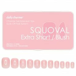 Nadeco Charme Gel Extension Tips / Squoval / Extra Short / Blush