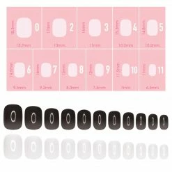 Nadeco New Arrivals Charme Gel Extension Tips / Squoval / Extra Short / B+W