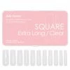 Nadeco Charme Gel Extension Tips / Square / Extra Long / Clear Nail Tips