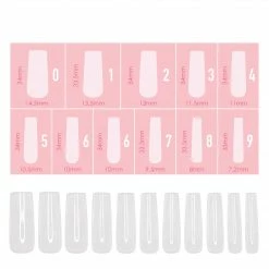 Nadeco Charme Gel Extension Tips / Square / Extra Long / Clear Nail Tips